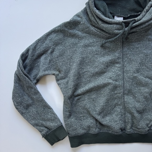 NIKE Stanton‎ Pullover Hoodie Sweatshirt Womens Medium Green Cowl Neck Batwing - Picture 4 of 13